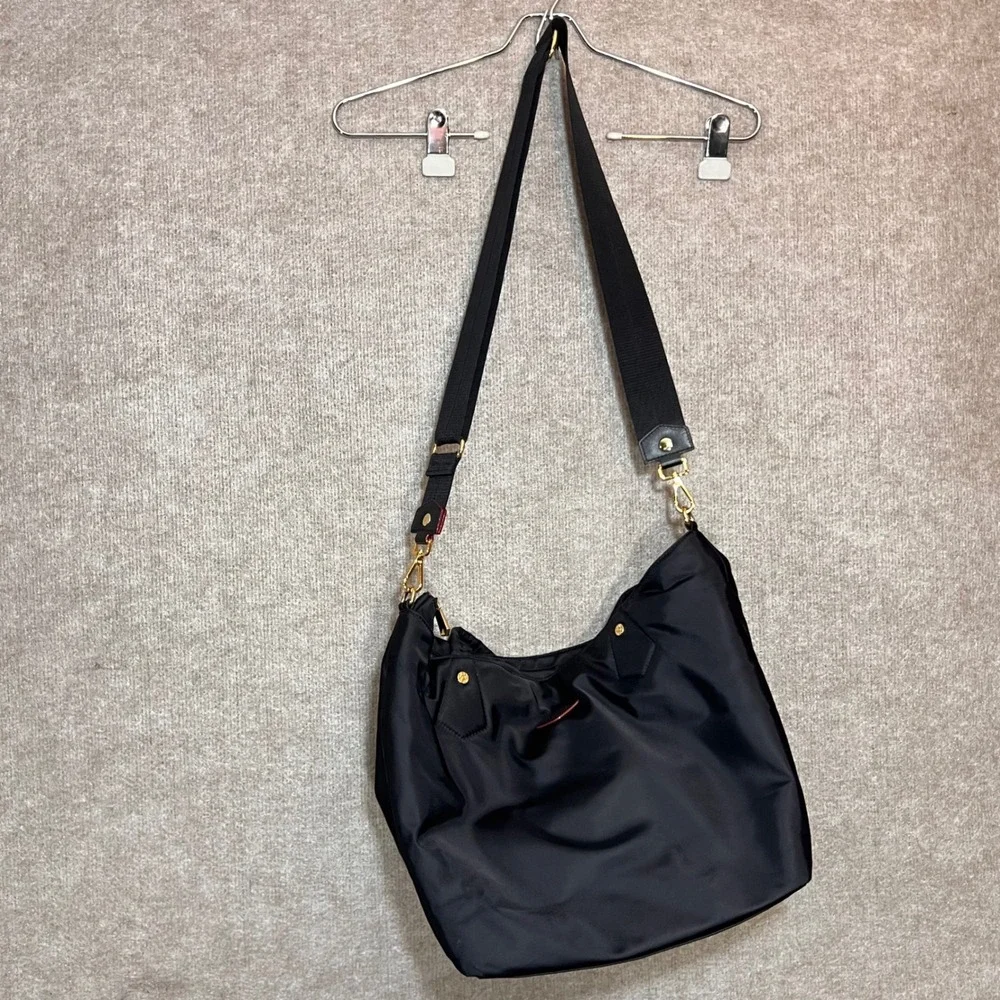 MZ Wallace Tote Bag Womens Black Nylon Gold Hardware Work Travel Everyday